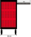 Servante d'atelier 7 tiroirs rouge/noir 725x465x930mm