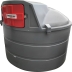 Cuve de stockage gasoil PEHD 5000L DP avec armoire intégrée pour station à gasoil 230V 56 l/min et pistolet automatique/compteur/filtre