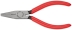 Pince à becs courts et plats - 125mm - Gainage PVC Atramentisée noire Tête polie