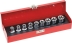 Douilles Torx® 1/2" de E10 à E24 - coffret métallique de 9 pcs