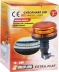 Gyrophare LED extra plat 12/24V double flash sur tige flexible