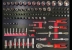 Servante d'atelier 8 tiroirs composée de 263 outils PL - modules finition métal