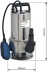 Pompe à eau immergée automatique inox 230V 750W avec flotteur