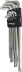 Clés mâles coudées extra longues hexagonales de 1,5 à 10mm et Torx® de T10 à T50 - étui pivotant de 18 pcs