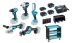 Servante d'atelier metallique 3 plateaux + electroportatif + batteries 5AH - 13pcs