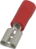 Cosse plate femelle isolée rouge 4,8X0,8mm - lot de 100 pcs