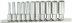 Douilles longues 1/4" de 4 à 13mm - blister avec rack métallique de 11 pcs