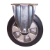 Chape zinguée moyenne fixe aluminium + caoutchouc D.100mm