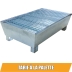 Bac de rétention 220L avec caillebotis 100% acier pour 2 fûts - format emboîtable compact