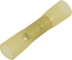 Cosse jonction bout à bout isolée thermorétractable jaune - lot de 10 pcs