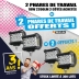 OPE VTEP - Lot de 4 phares de travail carré LED 10/32V 18W 2200 lumens réf.16035 dont 2 offerts