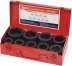 Douilles à chocs 1" de 24 à 50mm - coffret métallique de 9 pcs