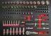 Module mousse 567x402mm carbone douilles 1/4" et 1/2" - 110 pcs