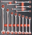 Module mousse 395x356mm métal clés à cliquet droites - 14 pcs