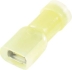 Cosse plate femelle 100% isolée jaune 6,3X0,8mm - lot de 50 pcs