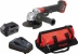 Meuleuse d'angle brushless 125mm 20V - 1 batterie 4Ah Li-ion - chargeur rapide - sac de transport