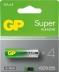 Blister de 4 piles "Super" LR6 AA Alcaline - lot de 10 blisters