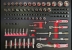 Servante d'atelier 7 tiroirs composée de 235 outils - modules finition carbone