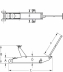 Cric rouleur 2T avec pédale et roues en nylon 80/500mm longueur 730mm