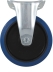 Roulette zinguée jante nylon fixe 125mm 150kg