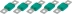 Fusible enfichable méga 125A vert - lot de 5 pcs