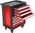 Servante d'atelier 8 tiroirs composée de 176 outils - modules carbone