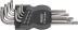 Clé mâle coudée Torx® longue de T9 à T40 - étui de 8pcs
