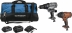 Pack 20V perceuse 50Nm/clé à choc/2 batteries Li-ion 4Ah et 2Ah - sac de transport