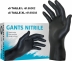 PN N° 16 lot de 5 boîtes de gants nitrile noir L, 5 boîtes de gants nitrile noir XL et 1 bouteille de rouge