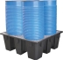 Bac de rétention 450L PE avec caillebotis acier pour 4 fûts