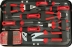 Mallette de dépannage 105 outils 1/4"+1/2"