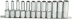 Douilles longues 1/2" de 8 à 19mm - blister avec rack métallique de 12 pcs