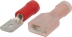 Cosse plate mâle et femelle isolée rouge 6,3x0,8mm - blister de 10 pcs