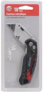 OPE VTEP - Lot de 3 couteaux 19mm métallique lame trapézoïdale 3 positions réf.68860 dont 1 offert