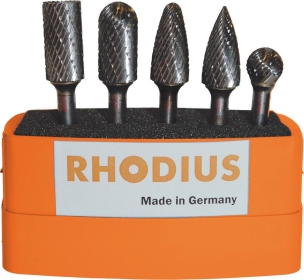 Fraise métallique sur tige Ø tête 9,6mm - coffret PVC de 5 pcs