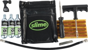 Cartouche CO²/tresses/outils pour pneu tubeless - lot de 6 blisters de 10 pcs