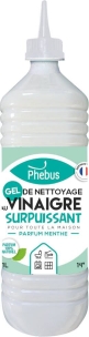 Vinaigre de nettoyage surpuissant 14° en Gel parfum menthe - lot de 12 bouteilles de 1L