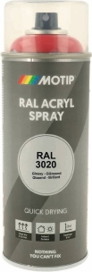 Peinture acrylique RAL 3020 rouge signalisation - lot de 6 aérosols de 400ml