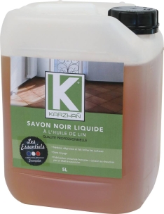 Savon noir liquide à l'huile de lin - lot de 4 bidons de 5L