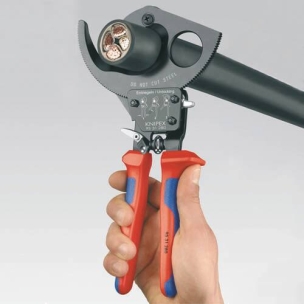 Coupe câble 250mm à cliquet bi-matière