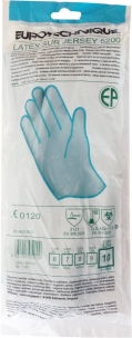 Gants chimiques 100% enduit latex floqué 300mm bleu 1,3mm T10