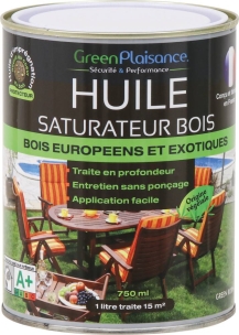 Huile saturateur spéciale mobilier teck et bois - lot de 4 pots de 750ml