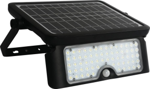 Projecteur LED solaire 1150 lumens 10W avec détecteur - pliable