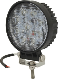 Phare de travail rond LED 10/32V 27W 1800 lumens faisceau longue portée - lot de 16 pcs