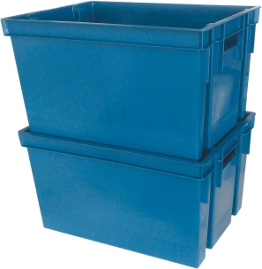 Bac de rangement bleu 20L 390x290x230mm