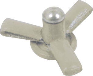 Rivet pétale spécial plaque d'immatriculation blanc 4x18mm - 25 pcs