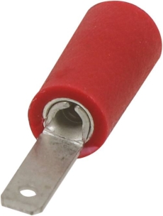 Cosse plate mâle isolée rouge 2,8X0,5mm - blister de 10 pcs