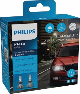 Ampoule LED H7 homologuée route ULTINON PRO6000 - lot de 2 pcs