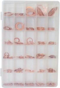 Rondelle cuivre de 5 à 28mm - coffret de 400 pcs