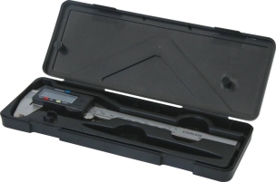 Pied à coulisse digital 150mm 1/100 avec jauge de profondeur - coffret